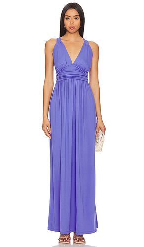 Vestido largo fruncido en color morado talla L en - Purple. Talla L (también en M, S, XL, XS) - Susana Monaco - Modalova