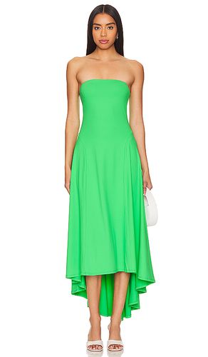 Vestido alto bajo sin tirantes en color verde talla L en - Green. Talla L (también en M, S, XL) - Susana Monaco - Modalova
