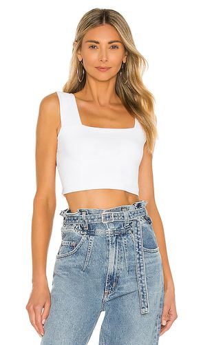 Wide strap crop top en color blanco talla L en - White. Talla L (también en S, XL, XS) - Susana Monaco - Modalova