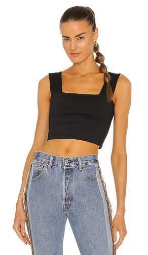 Wide strap crop top en color talla L en - Black. Talla L (también en M, S, XL, XS) - Susana Monaco - Modalova