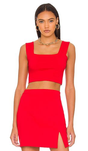 Top corto wide strap en color rojo talla M en - Red. Talla M (también en S, XL, XS) - Susana Monaco - Modalova