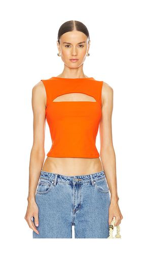 Camiseta tirantes slit front en color naranja talla S en - Orange. Talla S (también en XS) - Susana Monaco - Modalova