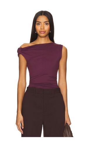 Asymmetric gathered top en color morado talla M en - Purple. Talla M (también en S, XS) - Susana Monaco - Modalova