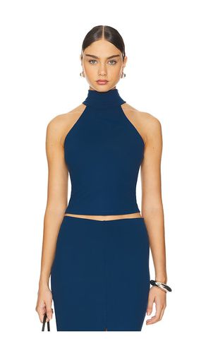 Mock neck sleeveless top en color azul marino talla L en - Navy. Talla L (también en M, S, XL, XS) - Susana Monaco - Modalova