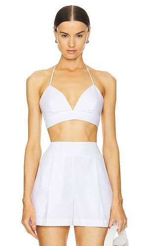 Top de bikini de popelina en color blanco talla L en - White. Talla L (también en M, S, XL, XS) - Susana Monaco - Modalova