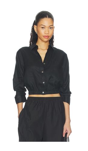 Linen Fixed Sleeve Cropped Shirt in . Size L. Also in M, XL - Theory - Modalova
