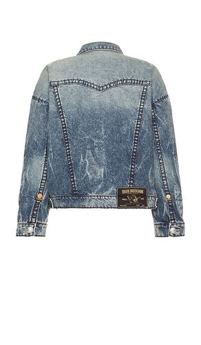 Super T Cropped Denim Jacket in . Size L. Also in S, XL/1X - True Religion - Modalova