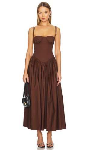 Vestido emma midi en color chocolate talla XL en - Chocolate. Talla XL (también en L) - Tularosa - Modalova