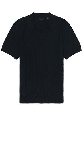 Crafted Rib Short Sleeve Johnny Collar Polo in . Size M, S - Vince - Modalova