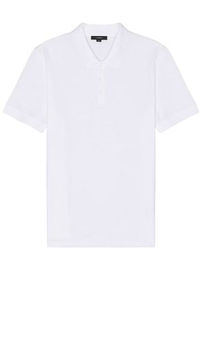 Pique short sleeve polo en color blanco talla L en - White. Talla L (también en M, S, XL/1X) - Vince - Modalova