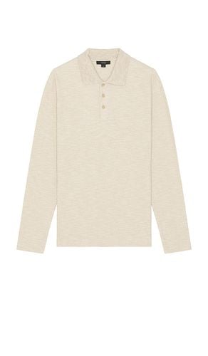 Sun faded thermal long sleeve polo en color marrón talla L en - Brown. Talla L (también en M, S) - Vince - Modalova