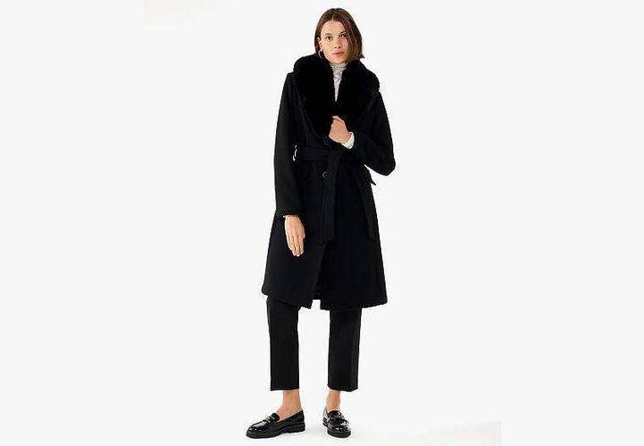 Wool Coat With Faux Fur - Kate Spade New York - Modalova