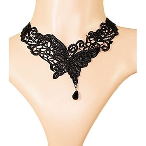 Choker Necklace Vintage Necklace For Onyx Women's Party Daily Hollow Out Fabric Lace Alloy Black / Tattoo Choker Necklace - Ador.com UK - Modalova