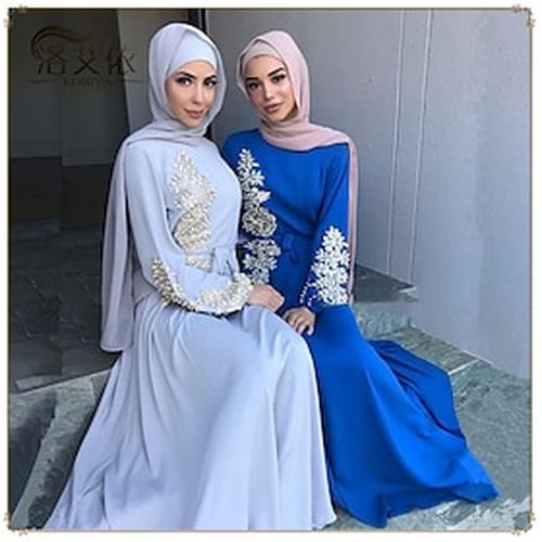 Arabian Muslim Adults' Abaya Women's Dress Kaftan Dress For Polyester Party Embroidery Dress Ramadan - Ador ES - Modalova