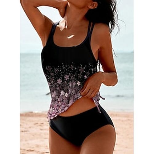 Women's Swimwear Tankini 2 Piece Normal Swimsuit Floral Print 2 Piece Modest Swimwear Black Padded Bathing Suits Vacation Beach Wear Sports - Ador.com UK - Modalova