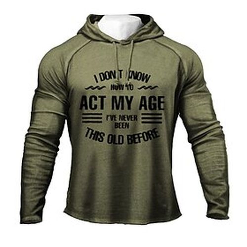 Men's Hoodie Pullover Hoodie Sweatshirt Letter Hooded Sports Outdoor Casual Daily Print 3D Print Streetwear Casual Athletic Clothing Apparel Hoodies Sweatshir - Ador ES - Modalova