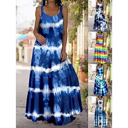 Women's Swing Dress Summer Dress Print Dress Long Dress Maxi Dress Fashion Casual Tie Dye Print Daily Vacation Beach Strap Sleeveless Dress Loose Fit - Ador.com UK - Modalova