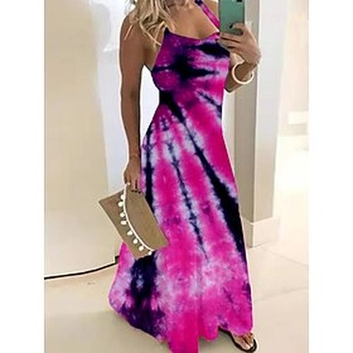 Women's Swing Dress A Line Dress Summer Dress Long Dress Maxi Dress Fashion Romantic Tie Dye Print Vacation Going out Weekend Strap Sleeveless Dress R - Ador.com UK - Modalova