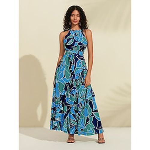 Floral Ruffle Chiffon Maxi Dress(Belt Included) - Ador.com - Modalova