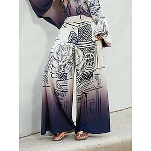 Satin Casual Pocket Wide Leg Pants - Ador.com - Modalova