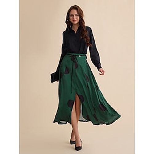 Women's Solid Color Casual Daily Black Long Sleeve Casual Daily Shirt Collar Spring Fall - Ador.com - Modalova
