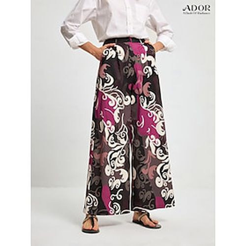 Satin Casual Straight Full-Length Trousers - Ador - Modalova