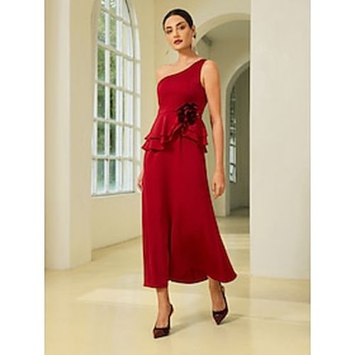 Satin Solid Sleeveless Mismatched Maxi Dress - Ador.com - Modalova