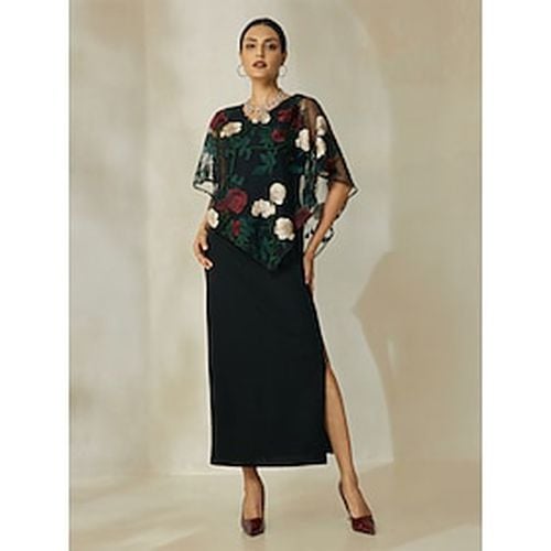 Elegant Embroidered Floral Sleeveless Maxi Dress - Ador - Modalova