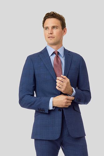 Esf Blue Merino Check Business Suit Jacket Blue size 36R - Charles Tyrwhitt - Modalova