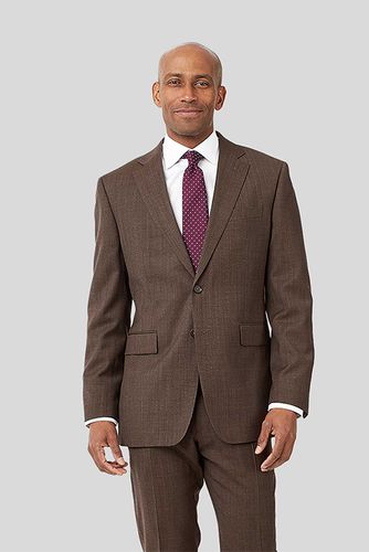Sf Brown Semi-plain Suit Jacket Brown size 38R - Charles Tyrwhitt - Modalova
