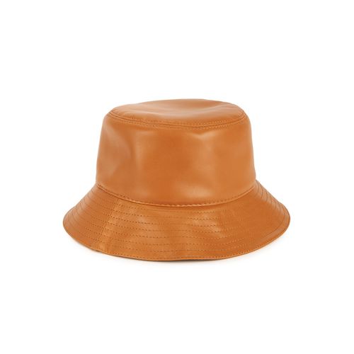 Brown Logo Leather Bucket hat - Loewe - Modalova
