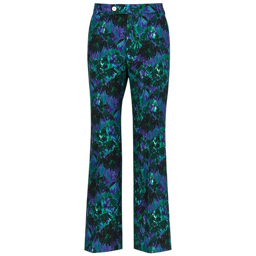 Floral-print Cropped Straight-leg Trousers - Plan C - Modalova