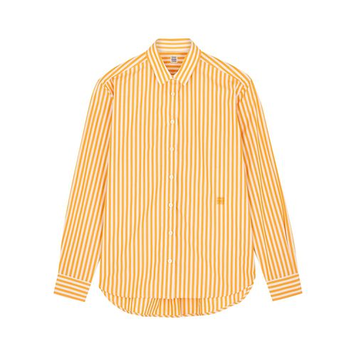 Totême Orange Striped Cotton Shirt - Totême - Modalova