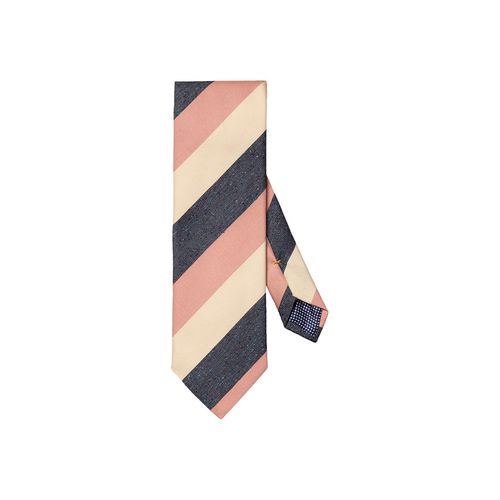 Regimental Stripe Cotton-silk Tie - Eton - Modalova
