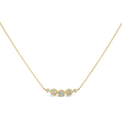 K Gold Opal And Diamond Scoop Necklace - Dinny Hall - Modalova