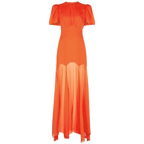 Agua Plissé Chiffon Maxi Dress - - 12 - De La Vali - Modalova