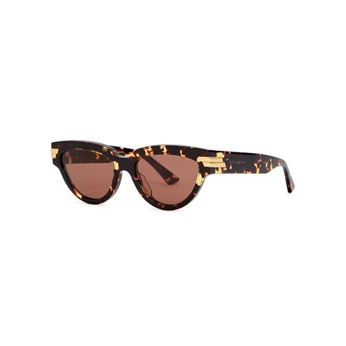 Tortoiseshell Cat-eye Sunglasses, Sunglasses - Bottega Veneta - Modalova