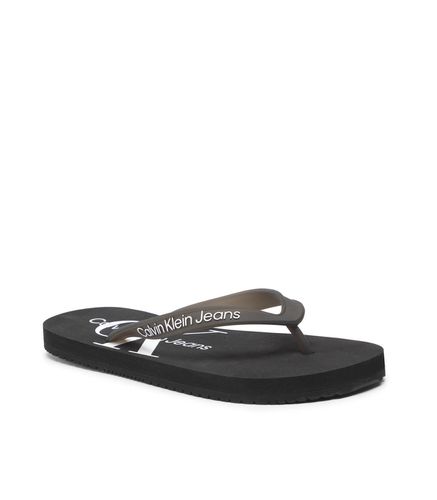 Chanclas Negras para Hombre - Beach Sandal Monogram 42 - Calvin Klein - Modalova