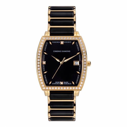 Women's Swiss Damenuhr Leandra Watch - Chrono Diamond - Modalova
