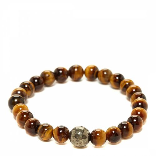 Brown/Gunmetal Tiger Eye Bracelet - Stephen Oliver - Modalova