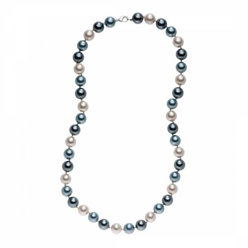 Silver/Dark Pearl Necklace 50cm - Pearls of London - Modalova