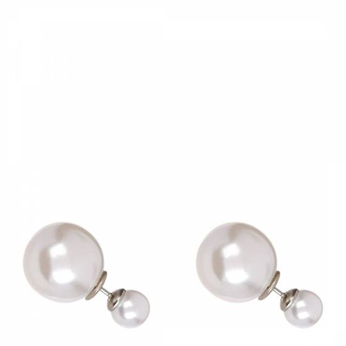 White Pearl Stud Earrings - Chloe Collection by Liv Oliver - Modalova