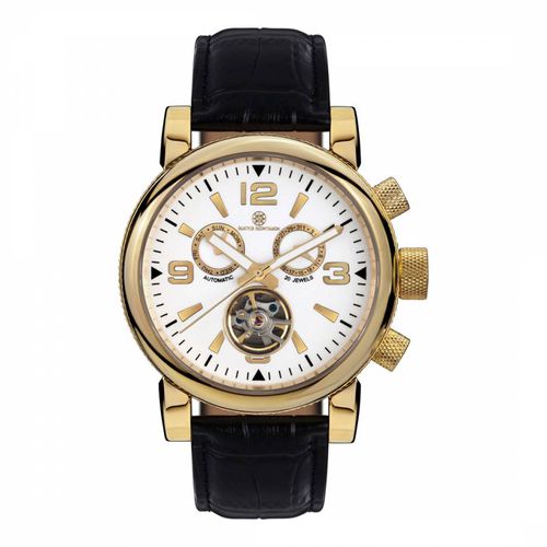 Men's / Gold Leather La Grande Chronograph Watch - Mathis Montabon - Modalova