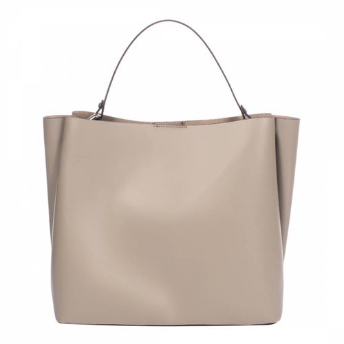 Taupe Leather Handbag - Massimo Castelli - Modalova
