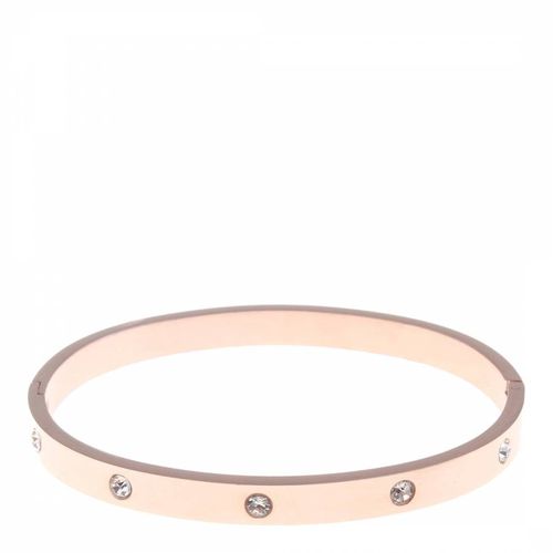 Rose Gold Plated Embellished Bangle - Chloe Collection by Liv Oliver - Modalova