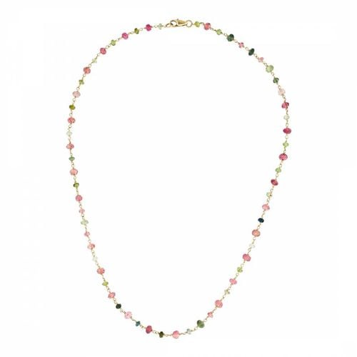 Gold Plated Tourmaline Necklace - Liv Oliver - Modalova