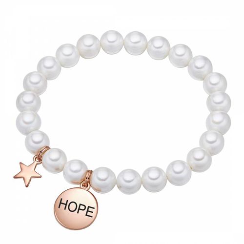 White Pearl/Rose Hope Charm Bracelet - Perldor - Modalova