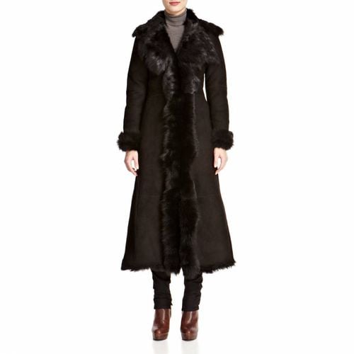 Full Length Waterfall Shearling Coat - Shearling Boutique - Modalova