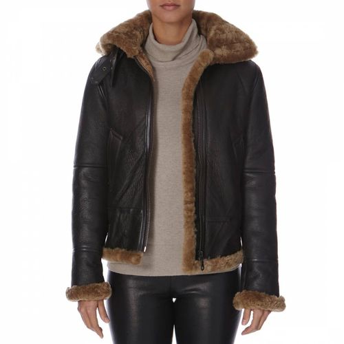 Hooded Flying Sheepskin Jacket - Shearling Boutique - Modalova