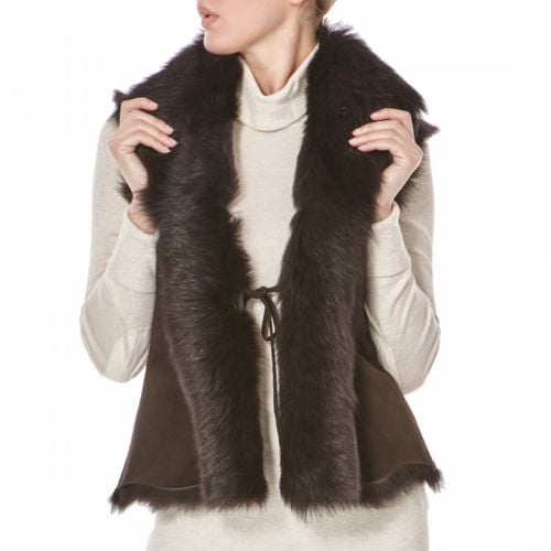 Brown Short Gilet - Shearling Boutique - Modalova